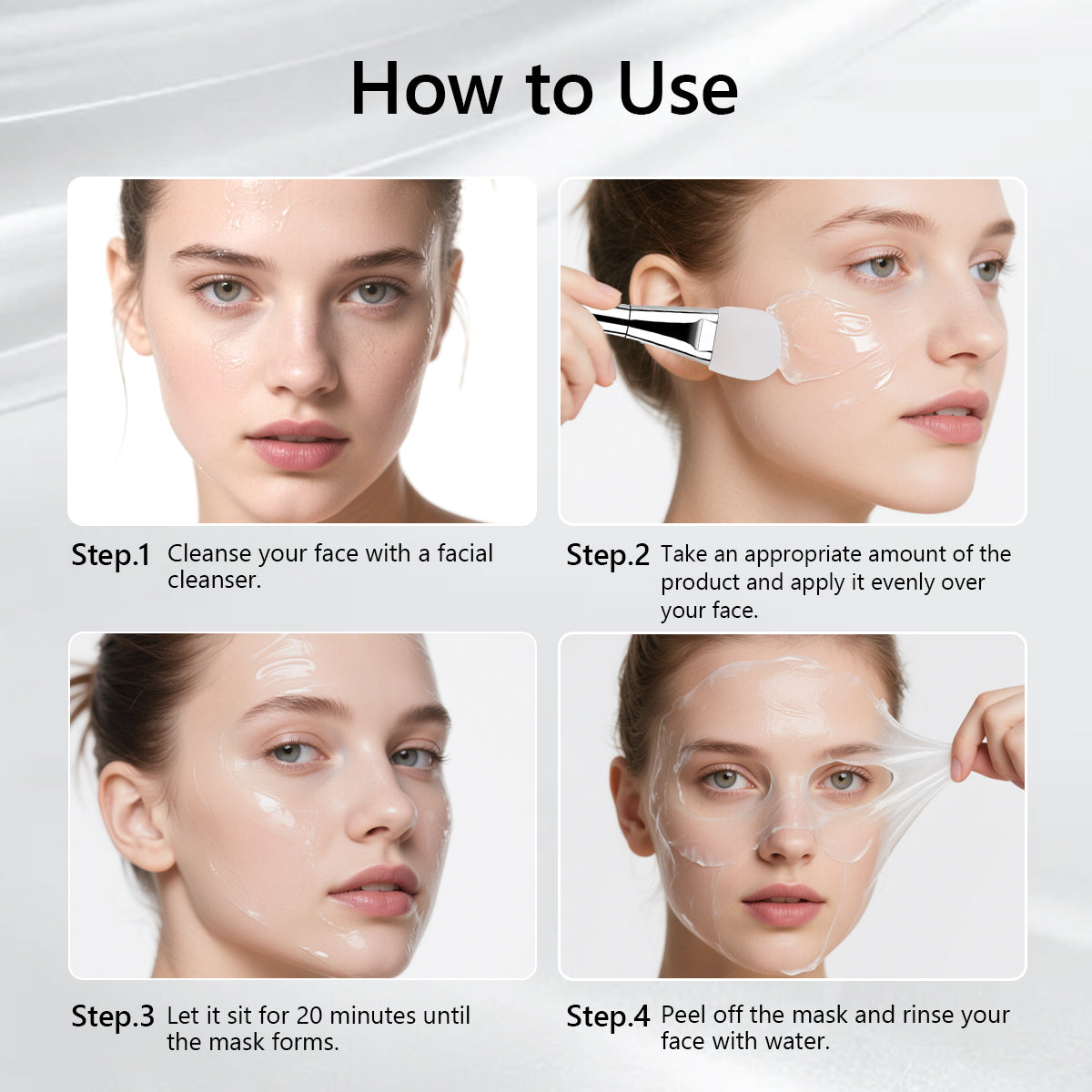 Hexkin Moisturizing Revitalizing White Collagen Mask (Free Brush)