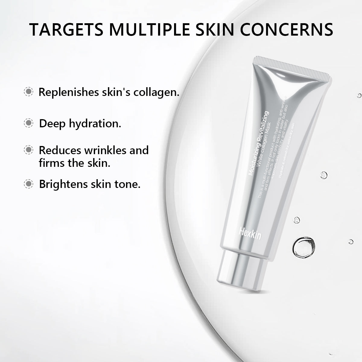 Hexkin Moisturizing Revitalizing White Collagen Mask (Free Brush)